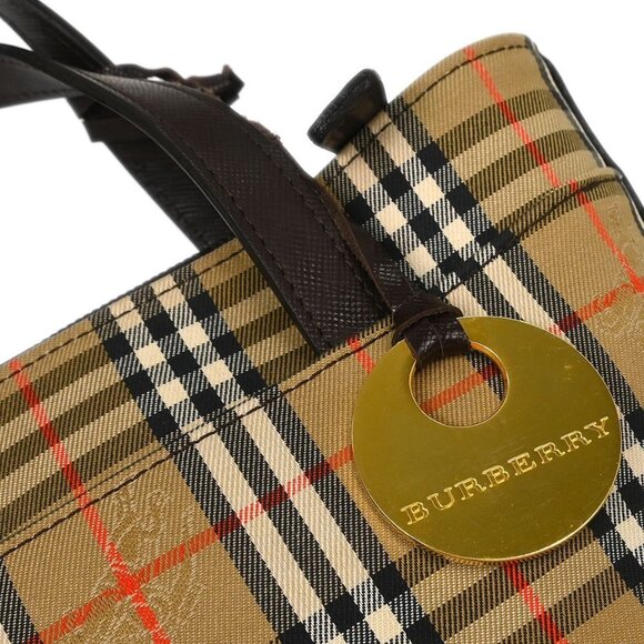 Burberry Beige Brown House Check Tote Bag - Picture 11 of 11